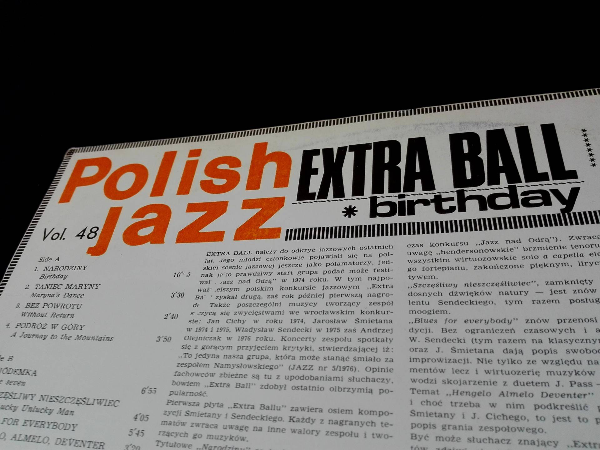 płyta winylowa polish jazz extra ball
